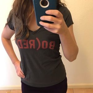 Gap RED “Bo(red)” Soft V-neck T-shirt